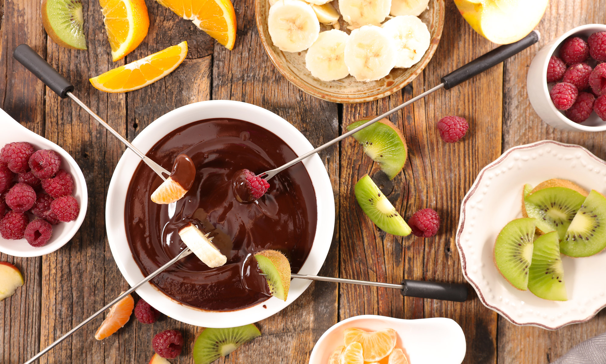 Cheese And Chocolate Fondue Party